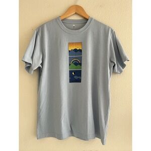 Mont Bell Wickron T- Shirt Women's A Day in the Mountains Light Blue Outdoors